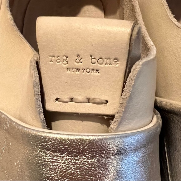 Rag and Bone Dylan Silver Metallic Athletic Shoe Sneaker 9.5 - Picture 10 of 14